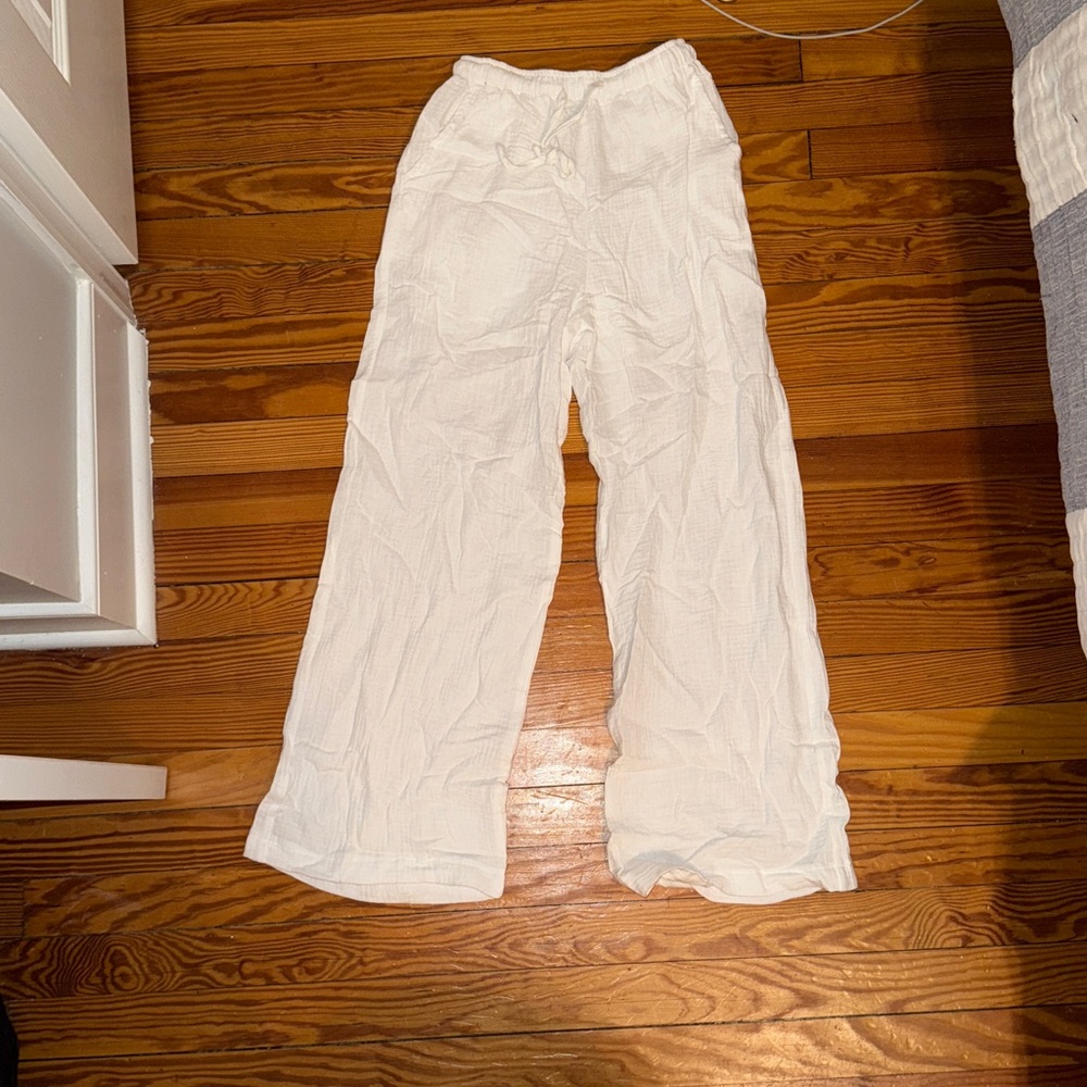 White linen Pants